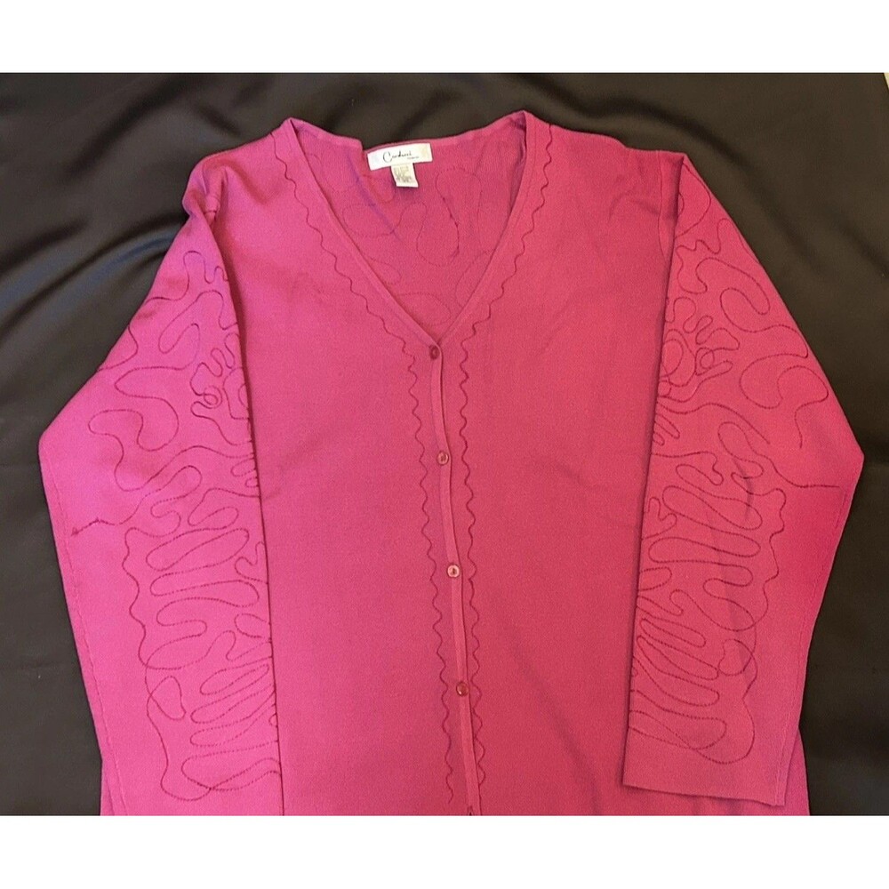 Carducci Womens Sz S Cardigan Sweater Pink
